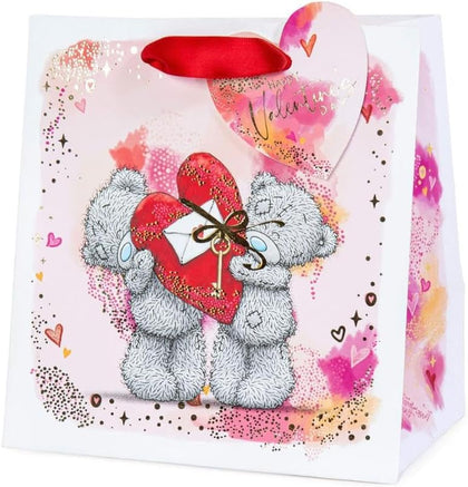 Bears Holding Heart Valentine's Day Small Gift Bag