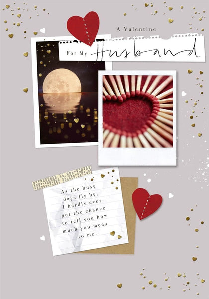 Contemporary Cute Illustrated Design for The One I Love Valentine Card