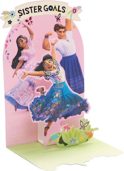 Disney Encanto Pop-Up Mirabel, Isabela & Luisa Design Sister Birthday Card