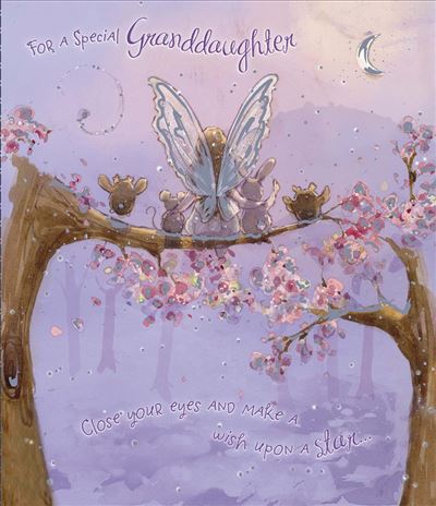 Fairy Design Granddaughter Birthday Card