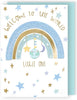 Welcome To The World Boy Magic Rainbow Dreams! New Baby Congratulations Card