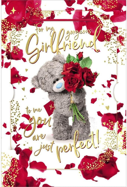 Bear With Roses Girlfriend Birthday Card