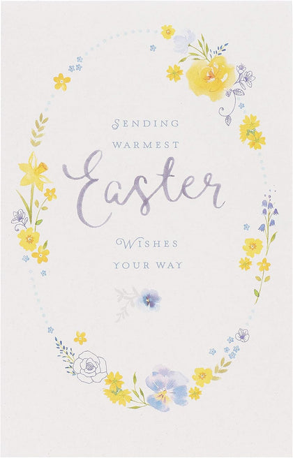 Traditional Floral Design Pack of 5 Easter Cards