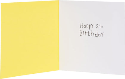 Red Design 21st Birthday Card for Him/Her/Friend