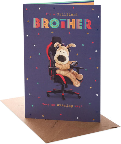 Boofle Wearing Headphones Brother Birthday Card