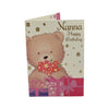 For Nanna Teddy With Gifts And Flowers Design Birthday Card