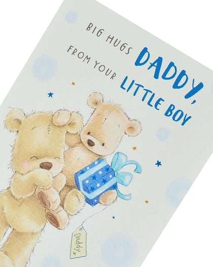 Blue Bear Design for Daddy From Son Father's Day Card