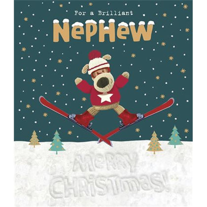 Boofle Ski Jumping Nephew Christmas Card