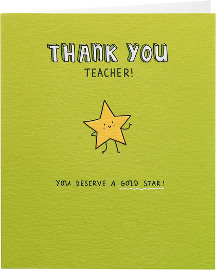 Kindred Gold Star Thank You Teacher Card