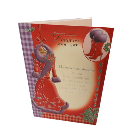 Dear Daughter With Love at Christmas Card Sensations Sweet sentimental Verse 