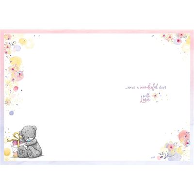 Bear Holding Gift 30th Birthday Card