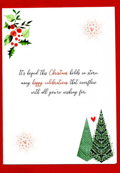 Embellished Magnifique Brother & Sister-In-Law Large Christmas Card