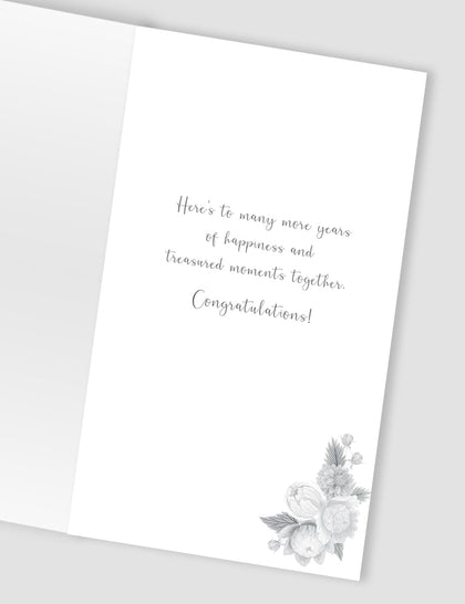 Sister & Brother-In-Law Hand-Finished Anniversary Congratulations Card