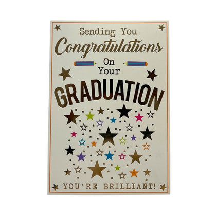 On Your Graduation Stars Design Congratulations Card