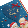 Cute Forever Friends Winter Love Design Boxed Christmas Card for Fiancé