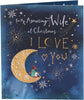 Moon Design Wife Christmas Card