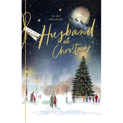 City Scene Husband Christmas Card