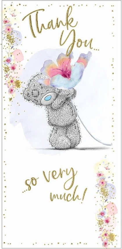 Bear Holding Flower Thank You Card