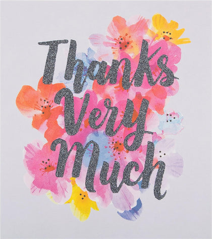 Glitter Finished Thank You Card 