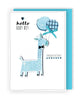 Giraffe With Balloons Birth Of New Baby Boy Congratulations Card