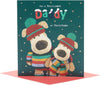 Boofles with Woolen Hats Daddy Christmas Card