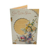 Get Well Soon Yellow Flowers and Tea Pot Design Celebrity Style Card