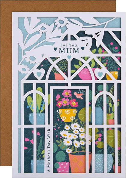 Traditional Greenhouse Design Mum Mother's Day Card