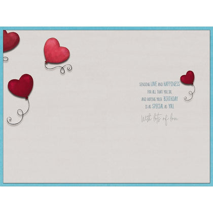 Coloured Heart Balloons Design Boyfriend Birthday Card