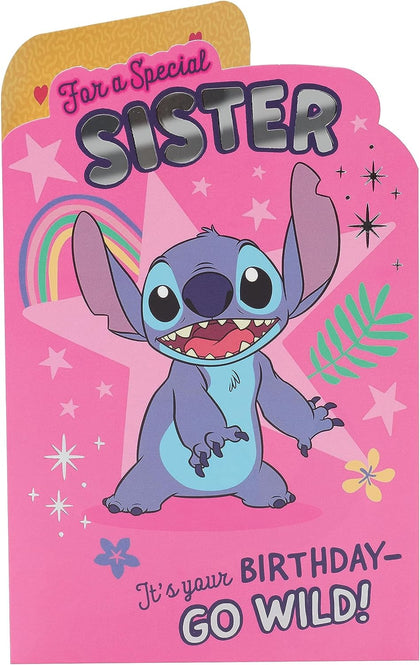 Stitch Design Disney Sister Birthday Card