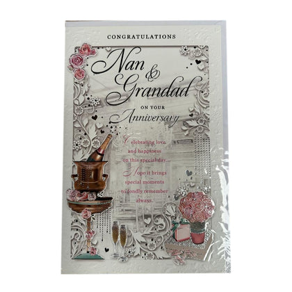 Nan & Grandad Anniversary Congratulations Opacity Card