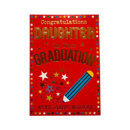 Daughter On Your Graduation Multi Stars Design Congratulations Card