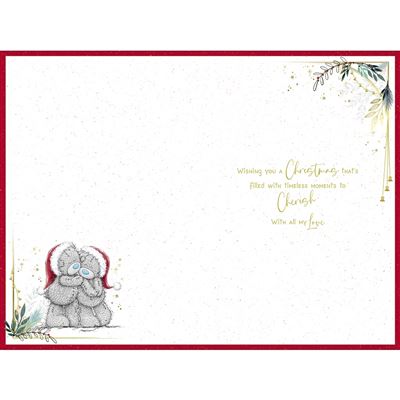 Bears With Gifts Fiancée Christmas Card