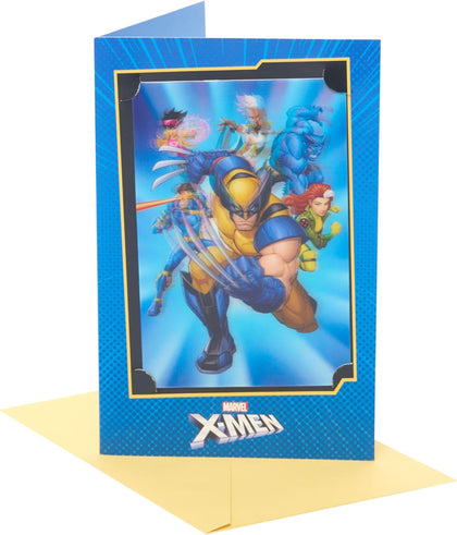 Marvel X-Men  3D Keepsake Design Birthday Card