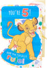 Disney The Lion King Simba Pop-Up Design 5th Birthday Card