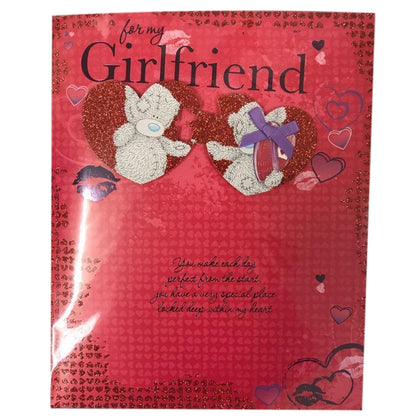 For My Girlfriend Puzzle Heart Me To You Valentine's Day Card