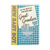 On Birth Of New Baby Great Grandson Traditional Checks Design Congratulations Card