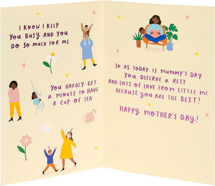 A Special Poem For Sweet Mummy Metallic Pink Foiled Mother's Day Card