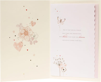 Sentimental Message Inside Wedding Day Wife Anniversary Card