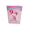 Today You're 9 Cute Little Girl Dress up Design Daughter Candy Club Birthday Card