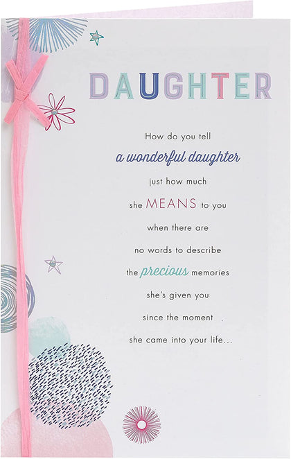 Nice Sentimental Verse Daughter Luxury Birthday Card