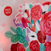 3D Pop Up Paper Wonder Musical Bouquet Design Valentine's Day Card