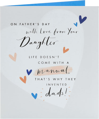 Lovely Design From Daughter Father's Day Card 