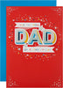 Bold Design Stars Red Holographic Foil Dad Father's Day Card