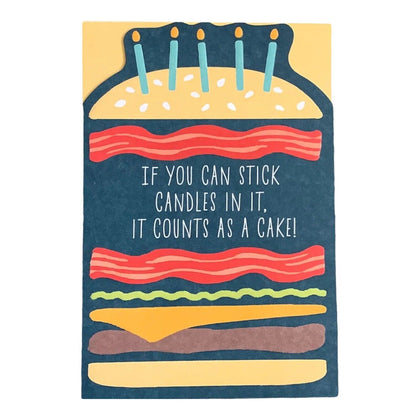 Candles In It Count as a Cake Design Birthday Card 