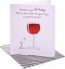 Funny Wine Design Birthday Card