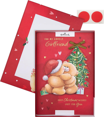 Cute Forever Friends with Hearts Design For Girlfriend Boxed Christmas Card