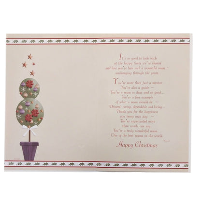 Special Mum Christmas Card with Sentimental Verse