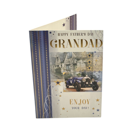 For Grandad Vintage Style Car Photographic Design Father's Day Card