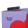 Big Red Heart Design Love You Open Card