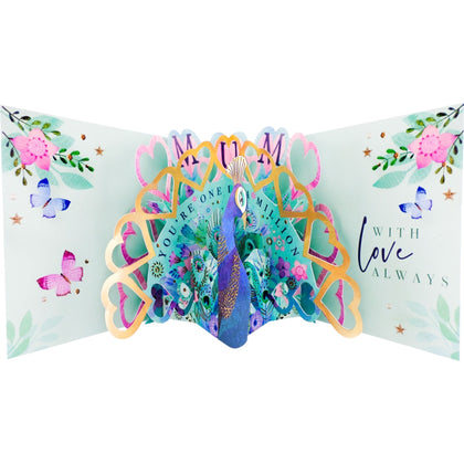 Feathered Floral Mother's Day Pop Up Card